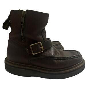Georgia Buckle Boots Size 13.5 Little Georgia Wellington Size Zip Brown‎ Work
